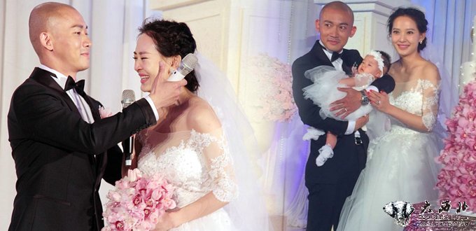 聂远为女办百日宴众星到贺 送爱妻3克拉钻戒