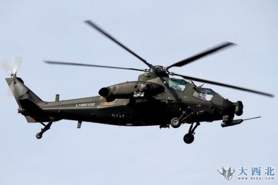 资料图：武直-10攻击直升机。