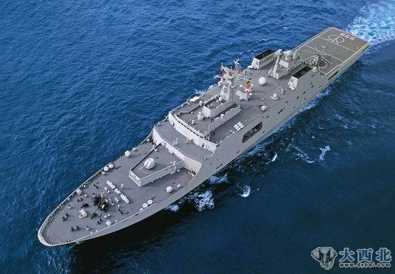 资料图：中国海军071型船坞登陆舰“井冈山”号。