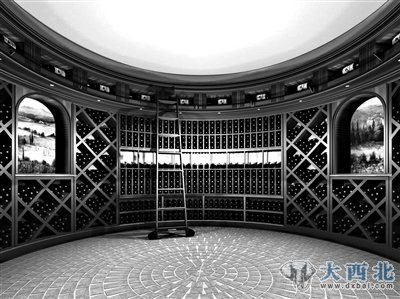 某私人酒窖,取酒时可以站在滑轮梯上,很像国外的图书馆,取酒也有了乐趣。 某私人酒窖,取酒时可以站在滑轮梯上,很像国外的图书馆,取酒也有了乐趣。