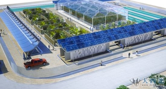 近距离观看:该系统将在四周用太阳能泵水,这个类似于骆驼鼻孔的冷凝系统负责灌溉所有植物。 近距离观看:该系统将在四周用太阳能泵水,这个类似于骆驼鼻孔的冷凝系统负责灌溉所有植物。