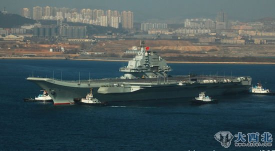 资料图:我国航母平台第三次海试归来