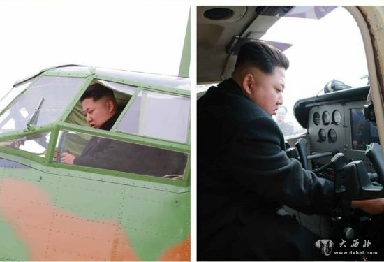 朝鲜领导人金正恩试飞轻型飞机。资料图