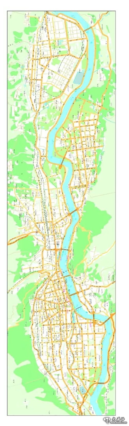 2007年兰州市城区图      资料来源:甘肃省地图院(2007年编制)